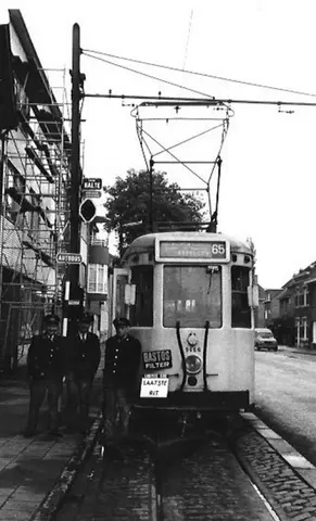 Antwerpsesteenweg - Tram 65 laatste rit in de Antwerpsesteenweg