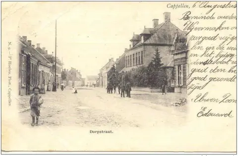 Dorpstraat - Pastorij 1900 beschreven in de Dorpsstraat (1900)
