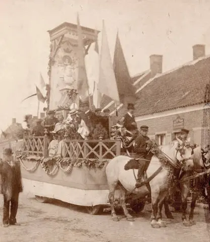 75 jaar Belgie - Onafhankelijkheidsfeesten - wagen (1905)