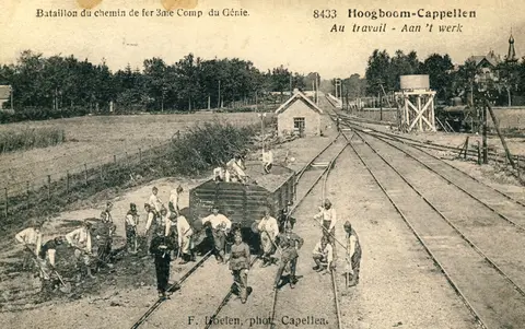 Hoogboom - Spoorwegbataljon aan het werk