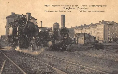 Hoogboom - Spoorwegregiment Reinigen Locomotieven