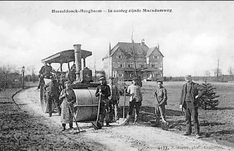 Hoogboom - Kasteel Haezeldonck - aanleg macadamweg