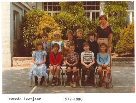 Klasfoto - De Platanen 1979-1980 - 2de leerjaar - juf Noels (1980)