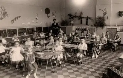Klasfoto - Gemeentelijke Meisjesschool 1961 - Kleuterklas (1961)