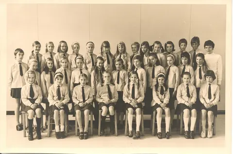 Klasfoto - Maria Immaculata 1970-1971 - 5de leerjaar - juf Marie Therese (1971)
