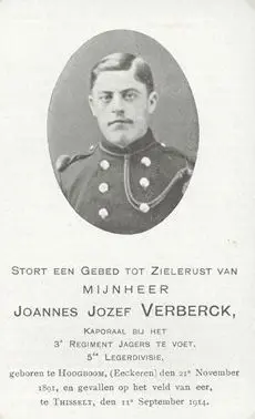 Jefke Verberck - overlijdensbericht