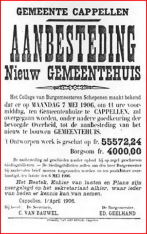 Aanbesteding Gemeentehuis 1906 (1906)