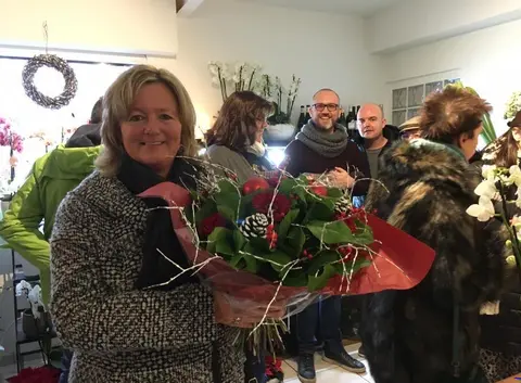 Kerstopendeur - overhandiging
